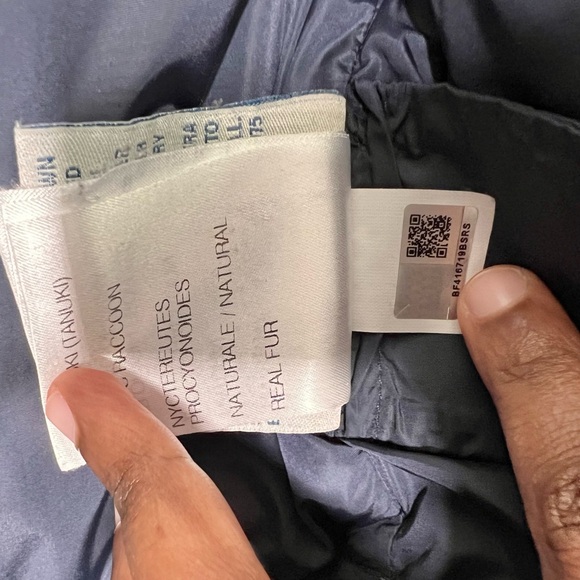 Moncler  Genevrier Down Puffer  Jacket Winter Coat Women’s Size XS Blue Khloe - Picture 8 of 9